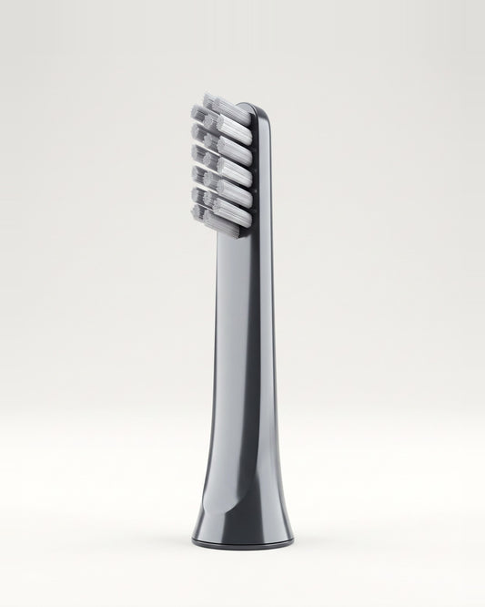 PulseONE Gentle Touch head in Graphite, three-quarter view