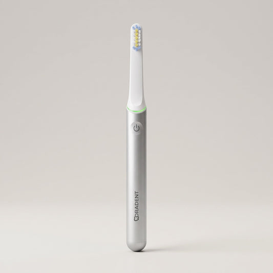 PulseONE sonic toothbrush in Platinum, front view